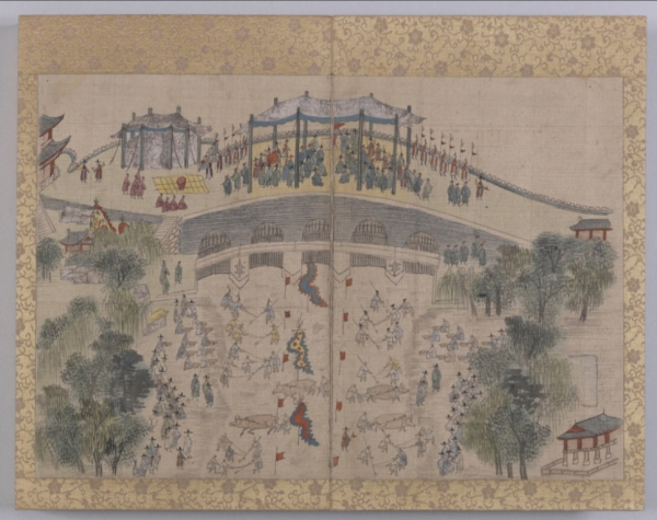 수문상친림관역도(水門上親臨觀役圖1760 부산박물관 부산광역시 유형문화유산